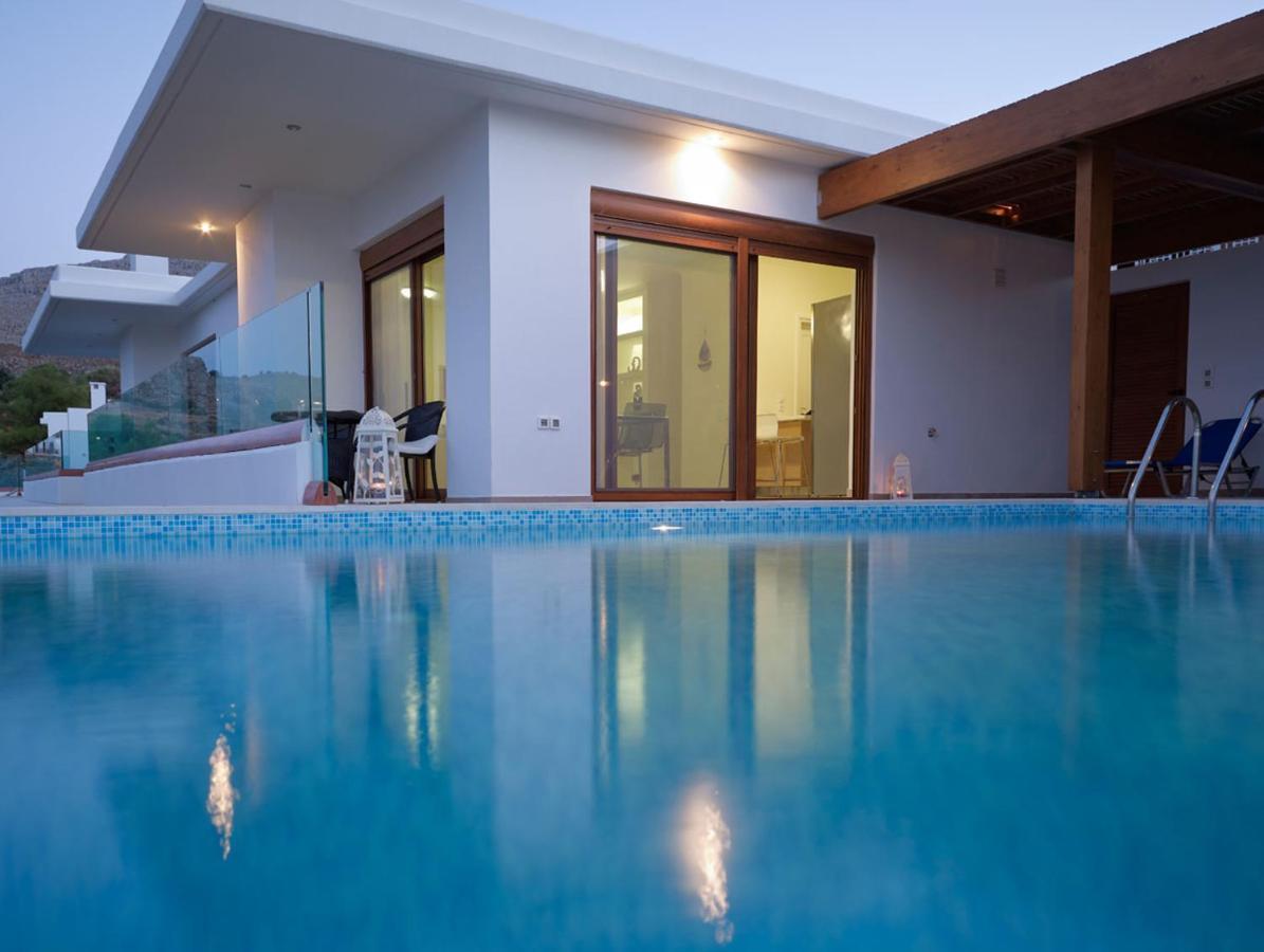 Luxury Villa Verna Линдос Экстерьер фото